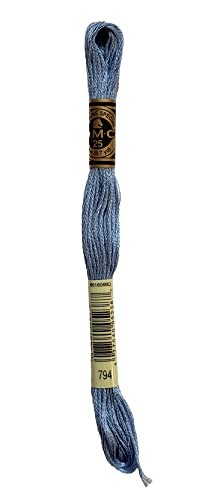 Image of DMC 6-Strand Embroidery Cotton Bundle - Cornflower Blue Color Family - 5 Skeins of Thread - 8.7yd Skeins
