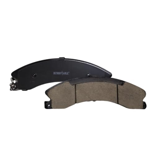 Image of Detroit Axle - Rear Brake Pads for 15-19 Chevy Silverado 2500 HD 3500 HD | Suburban GMC Sierra 3500 HD Savana 4500, Ceramic Brake Pads with Hardware Replacement