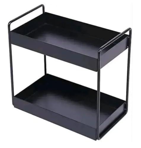 Image of Clazkit Iron 2-Tier Countertop Kitchen Organizer | Tiered Shelf Storage Rack, Counter Top Organiser Storage Shelf for Home Kitchen and Bathroom
