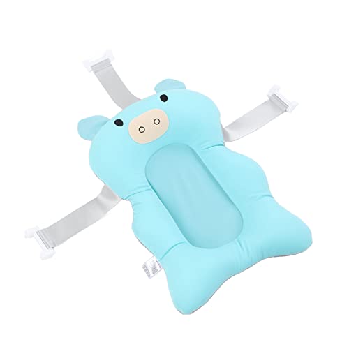 Image of Baby Bath Support Cushion, Floating Adjustable Soft Bath Pillow, Cushioned Support Parent Assist Tray Infant Bath Support Seat Baby Bath Pillow for Newborn Infants (Light Blue)