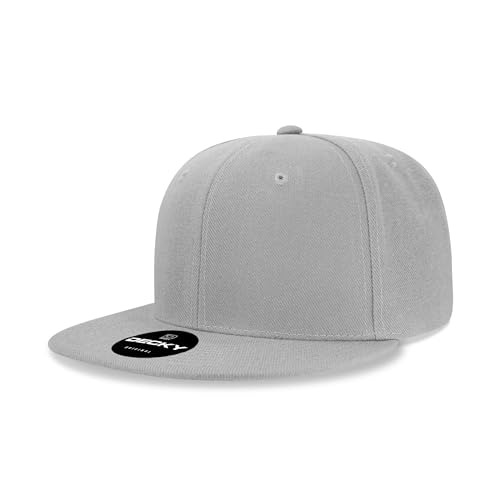 DECKY Standard 6 Panel High Profile Structured Acrylic/Polyester Snapback Grey