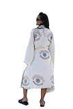 CYC Atelier Fringes Muslin Kimono, Evil Eye Cotton Robe, Cotton Kaftan