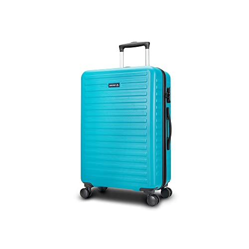 Image of The Assembly Medium Check in Luggage Polycarbonate 67 L- Premium Hardsided Suitcase Trolley - Teal
