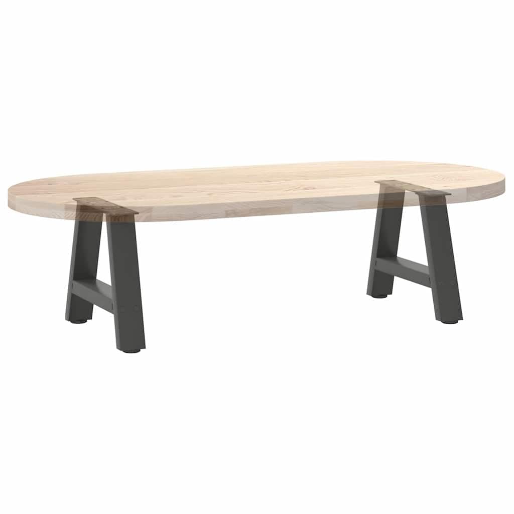 Nogi do stolika kawowego w kształcie litery A, ze stali malowanej proszkowo, antracytowe, 50 x (30-31) cm, 2 sztuki z regulowanymi nóżkami poziomującymi, do montażu stolika kawowego, śruba
