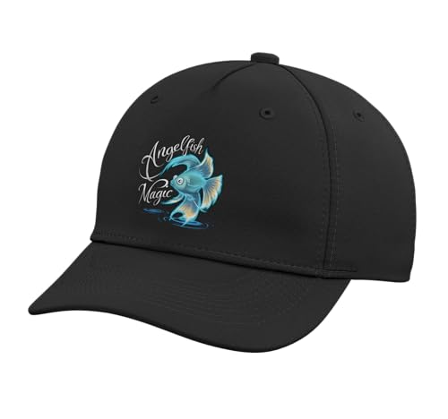 Angel Fish Lover Freshwater Aquarium Angelfish Adjustable Printed Baseball Hat, Black