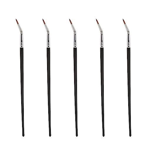 5Pcs Pinceau Eyeliner, Pinceau Fin Pour Eye-Liner, Pinceaux De Maquillage Multifonctions Courbés à Angle Outil Cosmétique pour Correcteur Application Gel Eyeliner