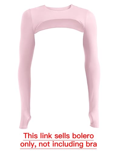 Image of YEOREO Women Crop Top Long Sleeve Bolero Open Front Workout Cropped Shirts Sports Shrug
