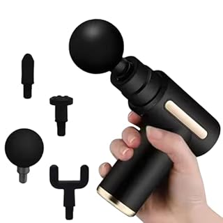 Mini Handheld Massage Gun with Button (Black)