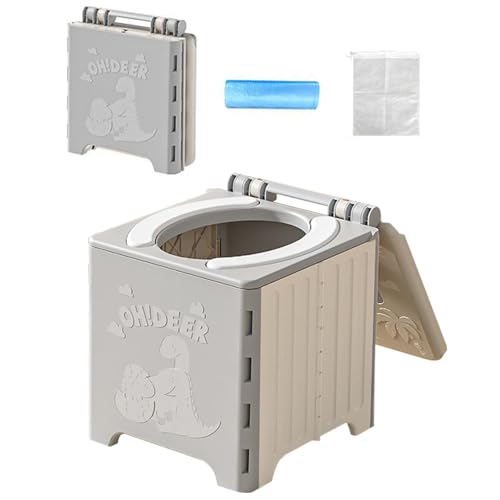 Inodoro para Camping | WC Plegable para Exteriores y Camping | Asiento de Aseo para Exteriores y Accesorios de Viaje Adultos Niños Mayores Senderismo Vacaciones Playa