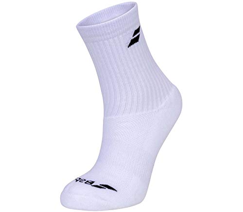 Babolat 3 Pairs Pack Unisex Tennis Socks white