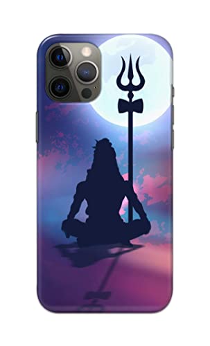 Image of Printed Hard Back Cover Case for Apple iPhone 13 Pro Back Cover (Lord Shiva) -1302