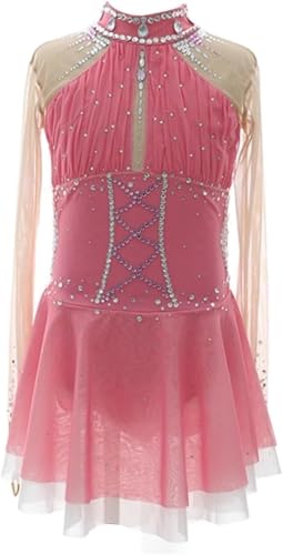Robe de patinage artistique rose pour briller lors de votre compétition