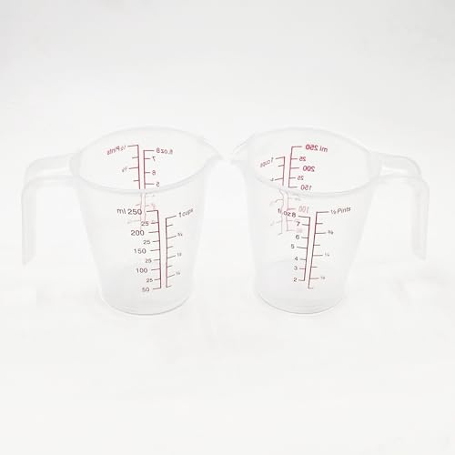 Set 2 vasos medidores de plástico 250 ml EBIEFLY miniatura 4