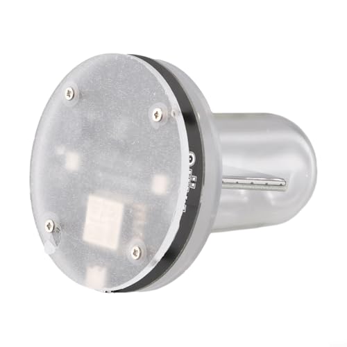 Honseadek Glory Röhrenuhr Digitaluhr mit automatischer Netzwerkaktualisierung, modernes Glas- und Metalldesign für den Heimbürogebrauch