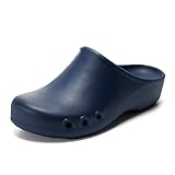 ANNO Soft Medical Clogs EVA Nurse Surgical Shoes Unisex Anti-Slip Garden Chef shoes for Men Women Healthcare Workers Mules Slippers Arch Support (Navy Blue, Adult, Men, 6.5, Numeric Range, US Footwear Size System, 7.5, Medium)
