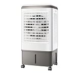 Climatizador Evaporativo Industrial Portátil Humidificador Enfriadores con 3 Velocidades Oscilación 120° Tanque de Agua Grande Ventilador de Enfriamiento Aire Acondicionado Portátil para Naves
