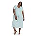 Miss Elaine Women's Plus-Size Tricot Long Flutter Sleeve Gown (3X, Sea Foam)