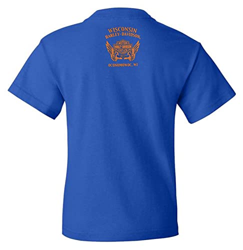 Harley-Davidson Girl's Believe It Short Sleeve Cotton Tee - Royal Blue2