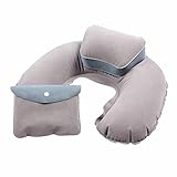 【Fácil de inflar, desinflar y almacenar】 Esta es una almohada inflable. Infle en 30 segundos presionando repetidamente la bomba de inflado incorporada o soplando (válvula de inflado encendida, válvula de desinflado apagada). Abra la válvula de liberación para desinflar en 3 segundos. dóblelo en la bolsa adicional y retírelo. Ahorre espacio en su bolso para un viaje largo.