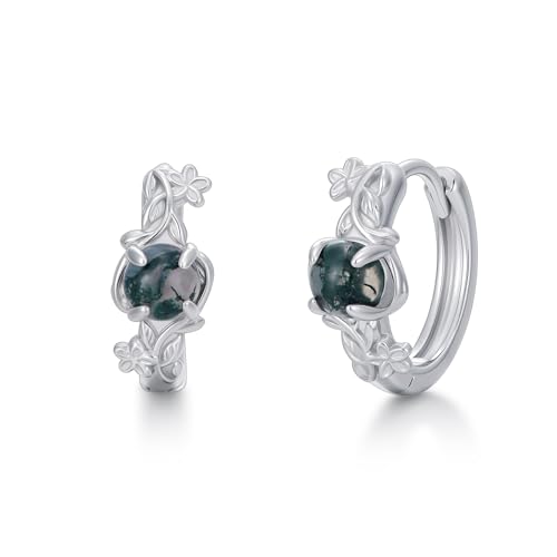 Suiknsn Moss Agate t[vCO fB[X 925X^[OVo[ ̎ CO h Vo[/[YS[h/S[h/ubNXAQ[gWG[ a ̓Mtg, S, X^[OVo[ X^[