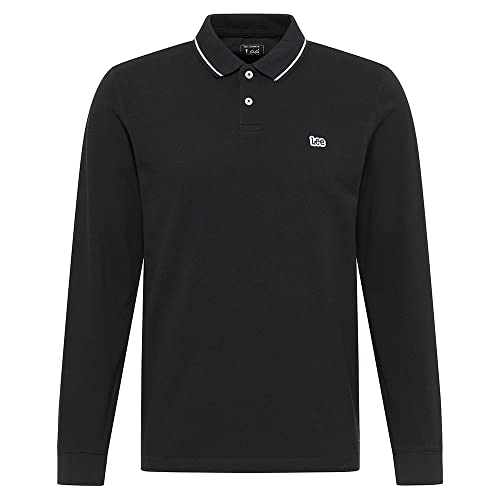 Lee Homme Ls Pique Polo T-shirt, Black Black, L EU