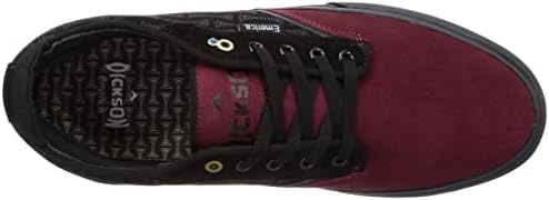 Emerica Men's Dickson x Independent Skate Shoe, Red/Black, 9 | Image 4