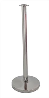 12 in. Domed Base Economy Mirror Stainless Steel Post with Flat Post Ring