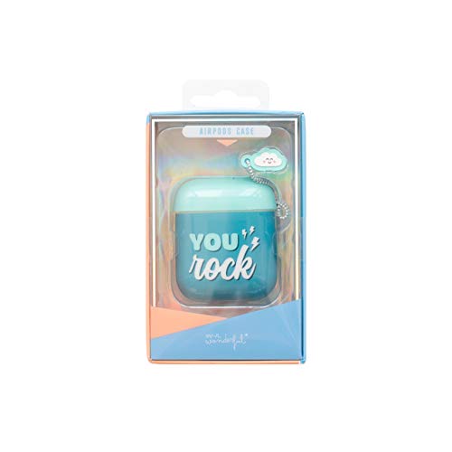 Mr. Wonderful Slim glitter TPU case with You Rock text for Apple Airpods. Compatible with Airpods 1 and 3 - Image 3