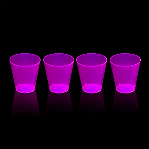 Party Essentials Copos de plástico rígido de 59 ml, rosa neon, 50 unidades