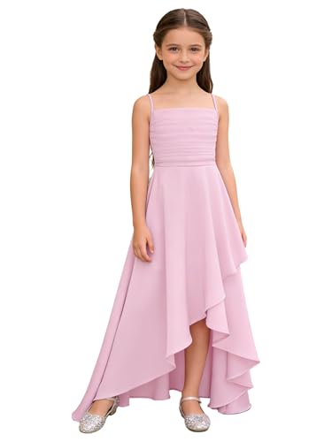 Vestido de gala infantil asimétrico para cumpleaños y baile de graduación
