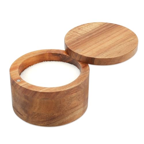 KITCHENDAO Acacia Wood Salt Bowl