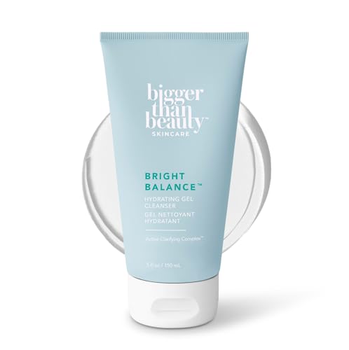 Bigger Than Beauty Skincare Hydrating Gel Cleanser, Face Wash with Hyaluronic Acid & Vitamin C for All Skin Types, Daily Skin Care, Makeup Remover for Women, Facial Cleanser, Vegan & Cruelty Free
