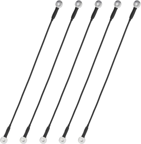 5 Pcs Vinyl Coated Stainless Steel Cable with Eyelets Short Wire Rope,1/8IN (3mm Anti-Shedding Cable Lock for Tool Lanyard Travel Luggage Bike Steel Wire Lock Cable(5 Pcs/6in)