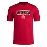 adidas Men's New England Revolution Local Pop Short Sleeve Pre-game T-shirt, Team Power Red, X-Large