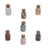 FOMIYES Botellas Decorativas de Cristal Mini Corcho 7 Piezas para Decoración de Escritorio y Hogar, Botellas Deseos Pequeñas y Creativas, Accesorios para Boda y Color Color Aleatorio