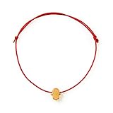 Naz Collection Red String Gold Plated Kabbalah Hamsa Hand Bracelet