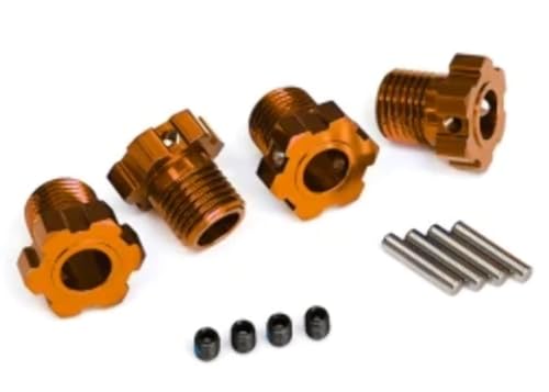 Moyeux de roue cannelés 17 mm Traxxas TRA8654A orange anodisé pour pièce détachée RC