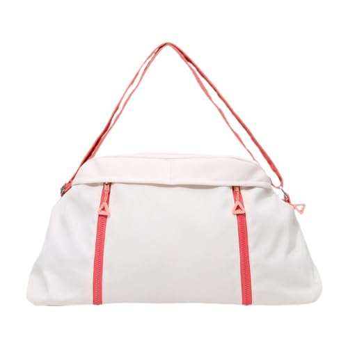 Travel Duffel Bag Carry on Luggage Bag Waterproof Handbag Lightweight Weekender Bag Gym Bag for Outdoor Vacation Pool Sports, White