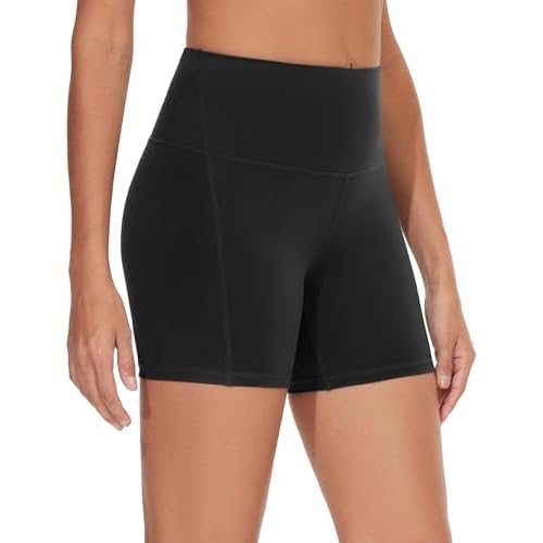 Dragon Fit Women's Workout Shorts High Waist Tummy Control Breathable Biker Shorts for Gym Running 5"