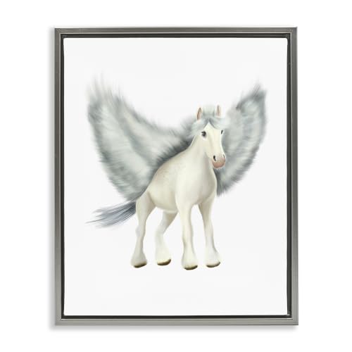 Mythical Pegasus Fantasy Flying, 24 x 30 Inch Canvas in Floater Frame