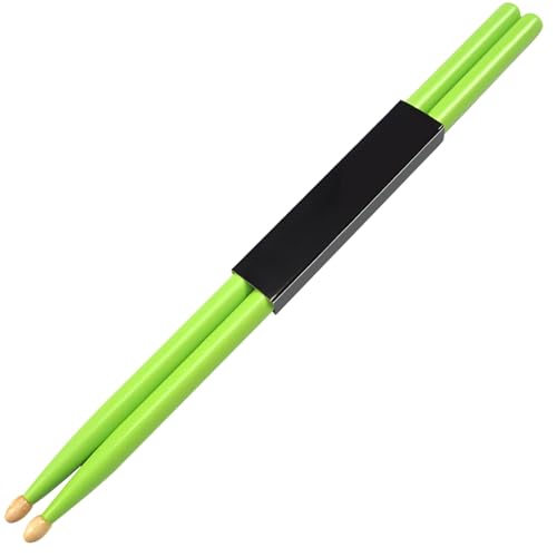 Baquetas profesionales de arce con acabado verde neón para baterías electrónicas y acústicas, herramientas de percusión amigables para principiantes miniatura 1