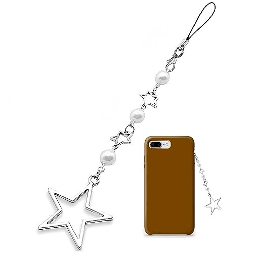 AMOYER Stern-Perlen-Anhänger, Handy-Anhänger, niedlicher Handy-Kettenriemen, Rucksack-Schlüsselanhänger, Tablet-Anhänger, Dekoration, Geschenk für Frauen und Mädchen