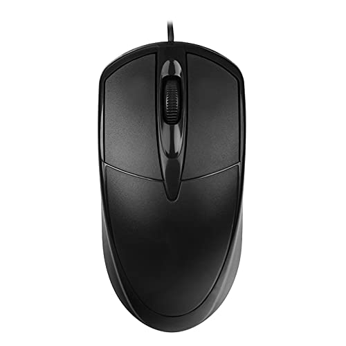 Wired Mouse computer controller, USB Wired Mouse 1000dpi Desktop Mice 3 Keys Corded Mouse Black Aggravated Mouse Game Mice for Office Home Gaming Working
