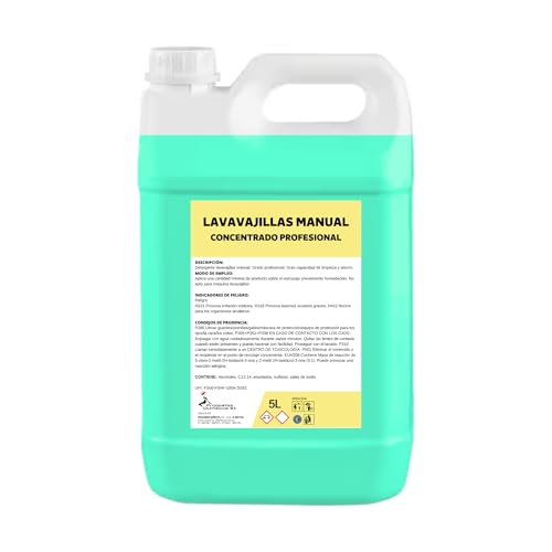 Lavajillas Manual Proquimar – Detergente para Vajilla – Gran Poder Desengrasante – Formato Profesional 5L