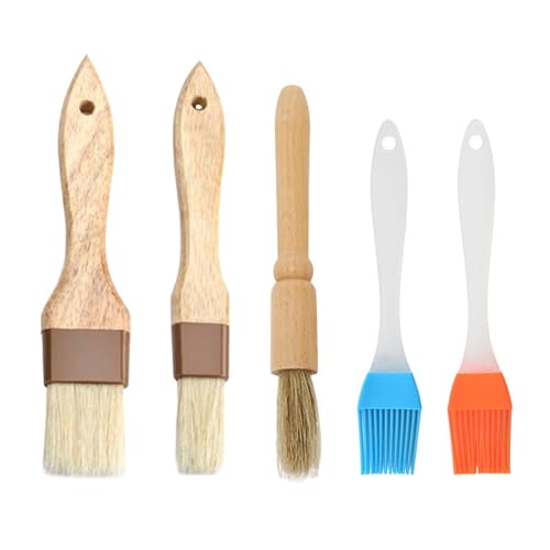 SGSCFG 5 Pezzi di Pennello da Cucina, Pennello per Griglia, Applicatore di Immersione, Forniture per La Cucina, Strumenti di Cottura con Diverse Funzioni.