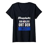 Damen Meuselwitz der geilste Ort der Welt T-Shirt mit V-Ausschnitt