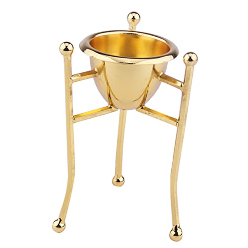 HEALLILY 1pc Golden Copper Egg Cup Elegant Triangle Design for Boiled Eggs Unbreakable Holder for Breakfast Kitchen Dining Easter Celebrations