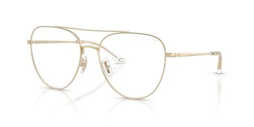 COACH HC7182 Sunglasses, Shiny Light Gold/Clear Blue Light, 56 mm - image 2