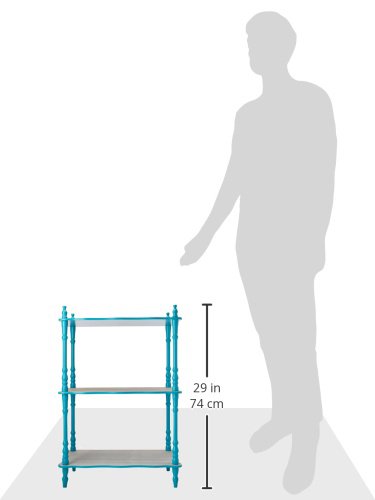 Frenchi Home Furnishing Prateleiras infantis de 3 andares Contemporâneo Azul