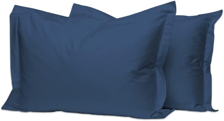 Pizuna 400 Thread Count Cotton Moss Green 50x75cm Pillowcase Standard 2 Pack, 100% Long Staple Cotton Pair Pillow Cases, Luxurious Soft Satin Pillow Cases (100% Cotton Standard 400 Tc Pillow Case)